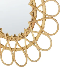 Specchio BABAI 60 cm 60 cm Rattan Naturale