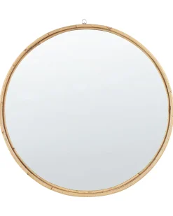 Specchio BARUNG 60 cm 60 cm Rattan Naturale Beige