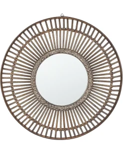 Specchio BLASITO 66 cm 66 cm Bambù Marrone