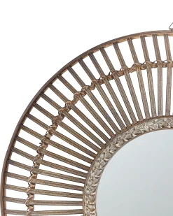 Specchio BLASITO 66 cm 66 cm Bambù Marrone