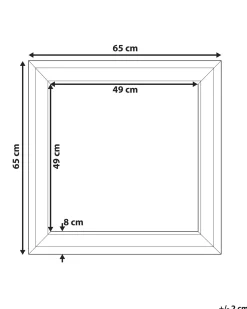 Specchio CAVAN 65 cm 65 cm Metallo Argento