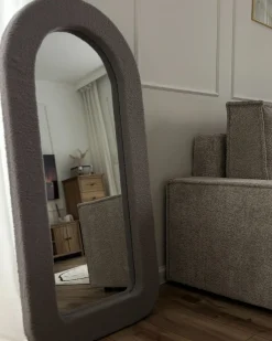 Specchio CERVON 60 cm 120 cm Bouclé Tortora