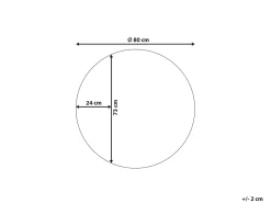 Specchio CHARRON 80 cm 80 cm Blu