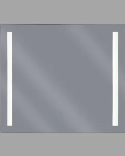 Specchio da bagno con luce LED LIRAC 70 cm 60 cm Argento
