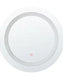 Specchio da bagno con luce LED SELUNE 58 cm 58 cm Argento