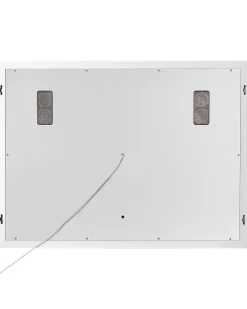 Specchio da bagno con luce LED MONTARON 80 cm 60 cm Argento