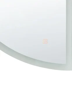 Specchio da bagno con luce LED BEZONS 49 cm 80 cm Argento