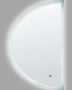 Specchio da bagno con luce LED BEZONS 49 cm 80 cm Argento