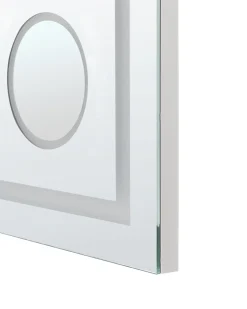 Specchio da bagno con luce LED THAIX 80 cm 60 cm Argento