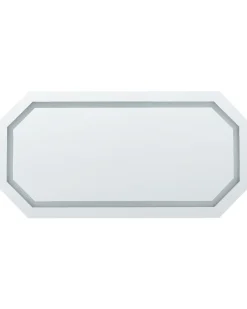 Specchio da bagno con luce LED LOCMARIAQUER 120 cm 60 cm Argento