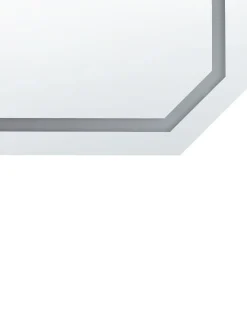 Specchio da bagno con luce LED LOCMARIAQUER 120 cm 60 cm Argento