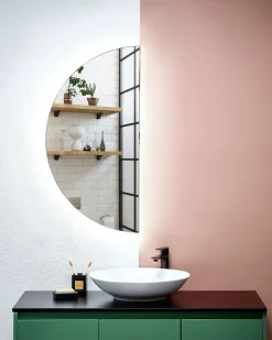 Specchio da bagno con luce LED LOUE 50 cm 100 cm Argento