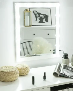 Specchio da bagno con luce LED ODENAS 50 cm 60 cm Bianco
