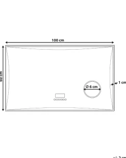 Specchio da bagno con luce LED ONLAY 100 cm 60 cm Argento