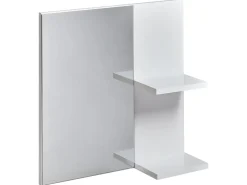 Specchio da parete con ripiano PELOTAS 45 cm 45 cm Bianco