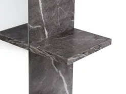 Specchio da parete con ripiano PELOTAS 45 cm 45 cm Marmo/Nero