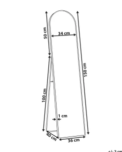 Specchio da terra BAGNOLET 150 cm Metallo Oro