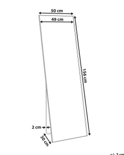 Specchio da terra BEAUVAIS 156 cm Metallo Oro
