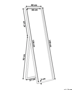 Specchio da terra TORCY 140 cm Oro