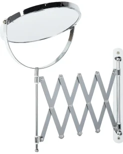 Specchio da trucco allungabile per parete YVELINES 57 cm 36 cm Metallo Argento
