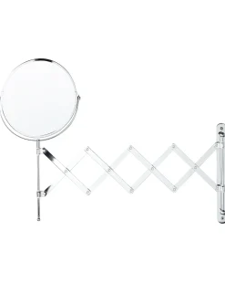 Specchio da trucco allungabile per parete YVELINES 57 cm 36 cm Metallo Argento