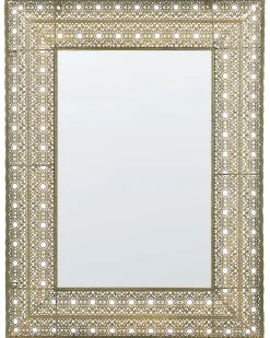 Specchio DEHRADUN 69 cm 90 cm Metallo Oro
