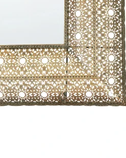 Specchio DEHRADUN 69 cm 90 cm Metallo Oro