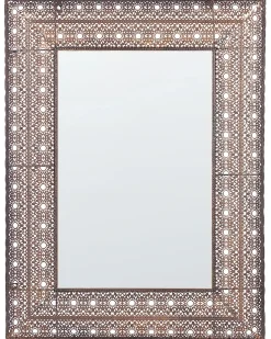Specchio DEHRADUN 69 cm 90 cm Metallo Rame