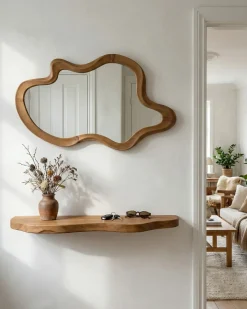 Specchio DREVANT 89 cm 52 cm Legno di pino Naturale