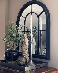 Specchio EMBRY 69 cm 89 cm Metallo Nero