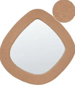 Specchio EPIRY 79 cm 80 cm Bouclé Marrone chiaro