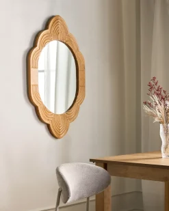 Specchio FRESVILLE 62 cm 100 cm Legno di pino Marrone chiaro