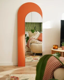 Specchio GROISES 55 cm 140 cm Arancione