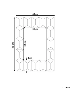 Specchio HIZOTE 63 cm 90 cm Legno di abete Marrone