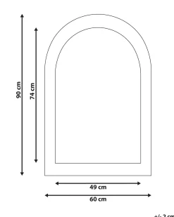 Specchio HURIEL 60 cm 90 cm Velluto Verde oliva