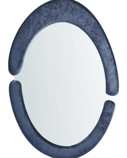 Specchio MASSAY 53 cm 90 cm Velluto Blu scuro