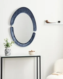 Specchio MASSAY 53 cm 90 cm Velluto Blu scuro