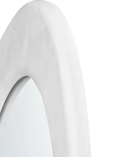 Specchio MASSAY 53 cm 90 cm Velluto Bianco