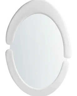 Specchio MASSAY 53 cm 90 cm Velluto Bianco