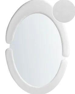 Specchio MASSAY 53 cm 90 cm Velluto Bianco