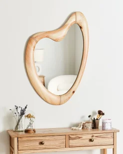 Specchio NEURE 90 cm 77 cm Legno di abete Naturale
