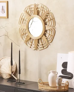 Specchio PASAKU 60 cm 60 cm Rattan Naturale