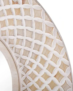Specchio POMARO 60 cm 60 cm Legno di abete Marrone chiaro