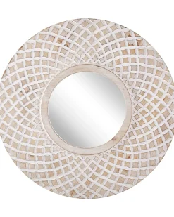 Specchio POMARO 60 cm 60 cm Legno di abete Marrone chiaro