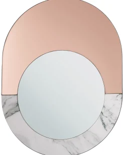 Specchio RETY 50 cm 65 cm Pietra Oro rosa