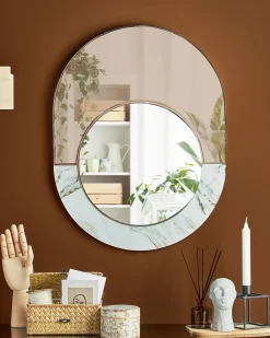 Specchio RETY 50 cm 65 cm Pietra Oro rosa