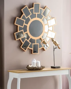 Specchio ROZEL 80 cm 80 cm Marrone dorato