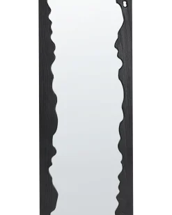 Specchio SAULLCET 75 cm 175 cm Legno di Paulownia Nero
