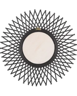 Specchio TAGOLU 60 cm 60 cm Rattan Nero