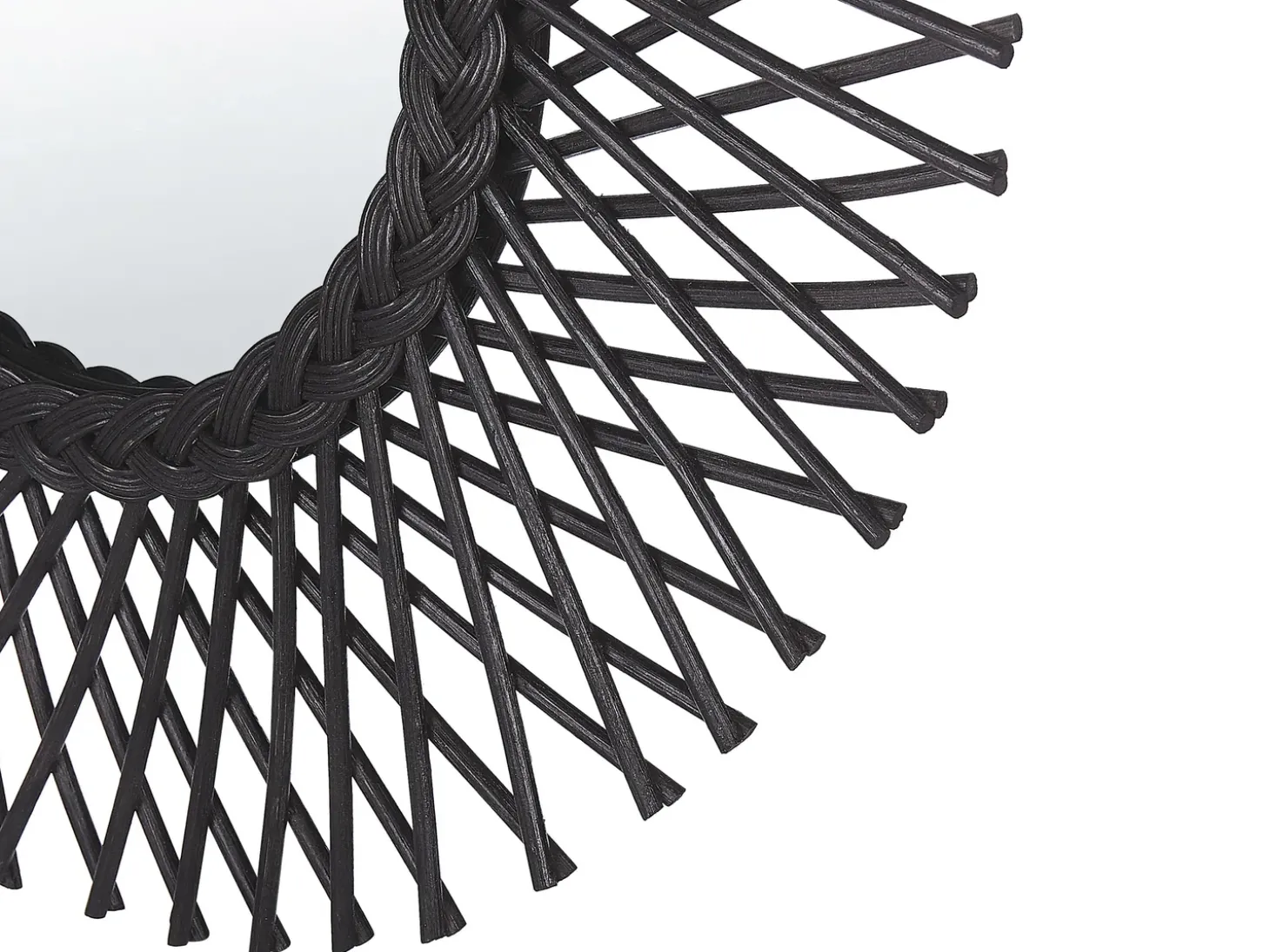 Specchio TAGOLU 60 cm 60 cm Rattan Nero